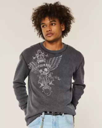 Πουκάμισο Skull Graphic Thermal Crew