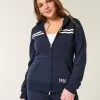 Slim Striped 1998 Graphic Zip-Up Hoodie