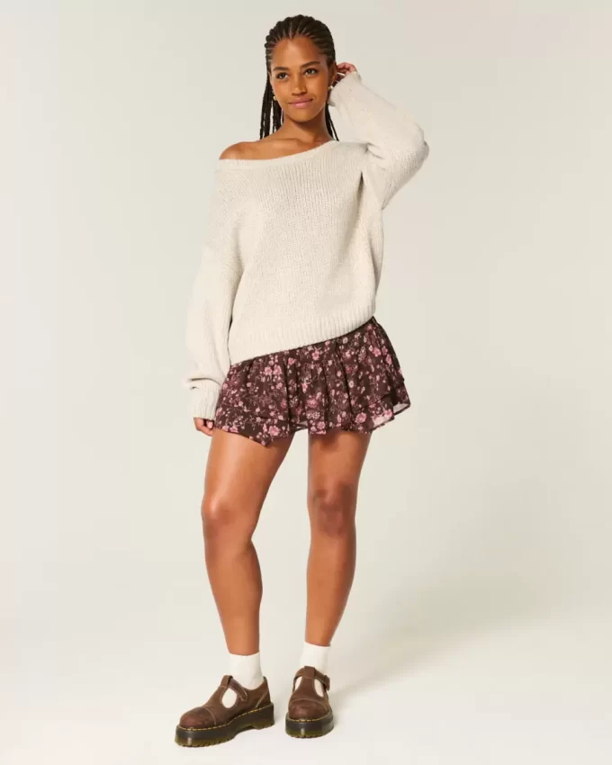 Slouchy πουλόβερ από τους ώμους Slouchy πουλόβερ από τους ώμους
