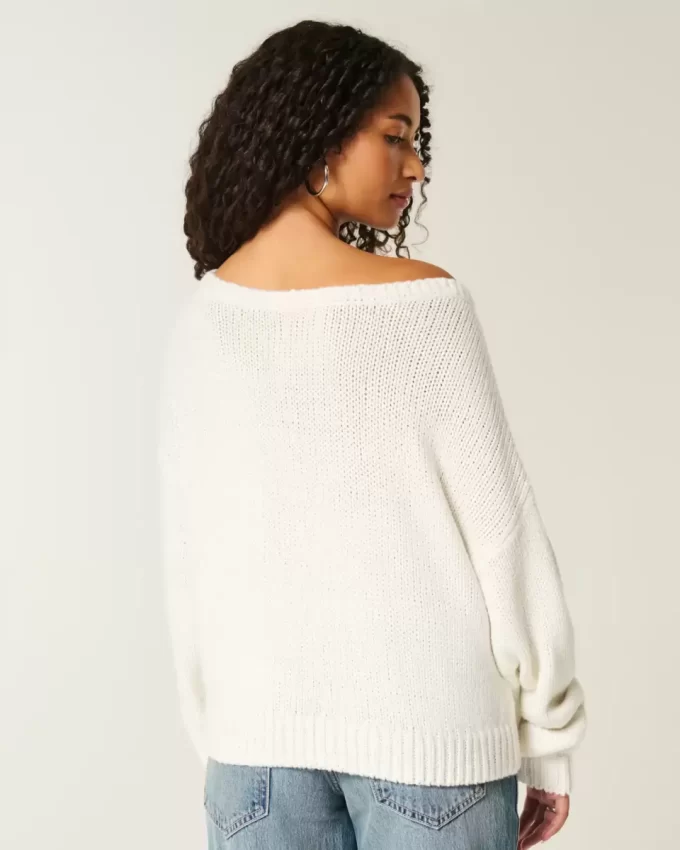 Slouchy πουλόβερ από τους ώμους Slouchy πουλόβερ από τους ώμους