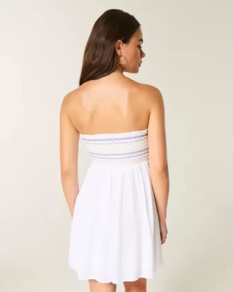Στράπλες Smocked Μίνι Φόρεμα
