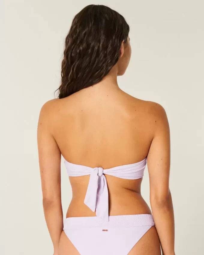 Smocked Bandeau Bikini Top