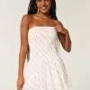 Στράπλες Μίνι Φόρεμα Smocked Bodice