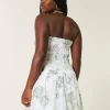 Στράπλες Μίνι Φόρεμα Smocked Bodice