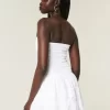 Στράπλες Μίνι Φόρεμα Smocked Bodice