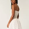 Στράπλες Μίνι Φόρεμα Smocked Bodice