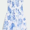 Στράπλες Μίνι Φόρεμα Smocked Bodice