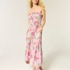 Στράπλες Smocked Maxi Φόρεμα Στράπλες Smocked Maxi Φόρεμα