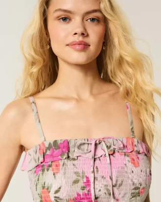 Στράπλες Smocked Maxi Φόρεμα