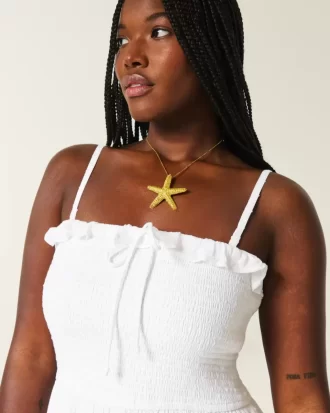 Στράπλες Smocked Maxi Φόρεμα