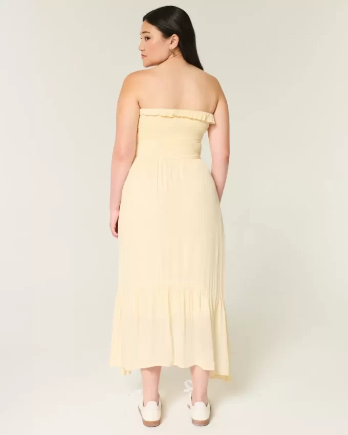 Στράπλες Smocked Maxi Φόρεμα Στράπλες Smocked Maxi Φόρεμα