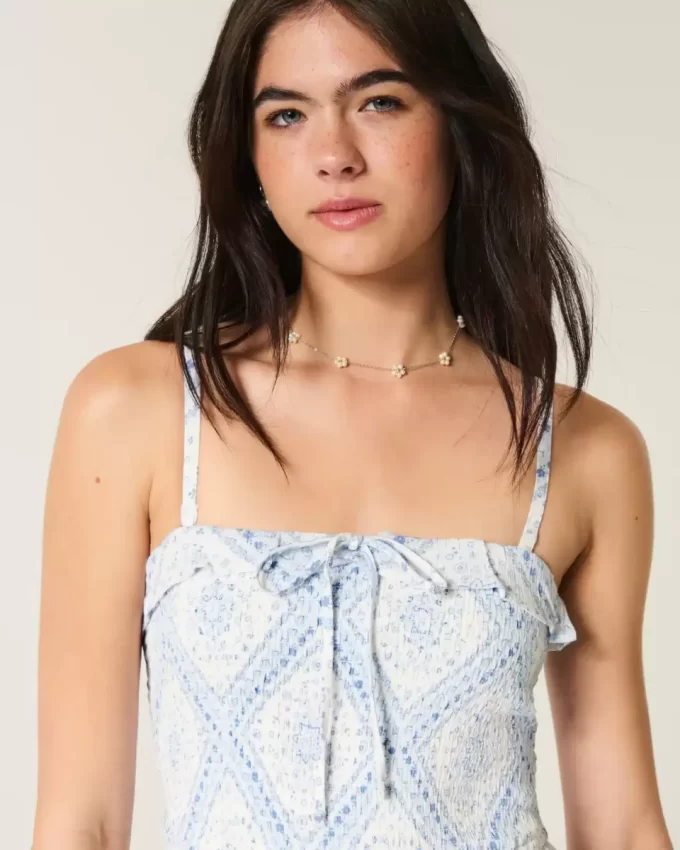 Στράπλες Smocked Maxi Φόρεμα Στράπλες Smocked Maxi Φόρεμα
