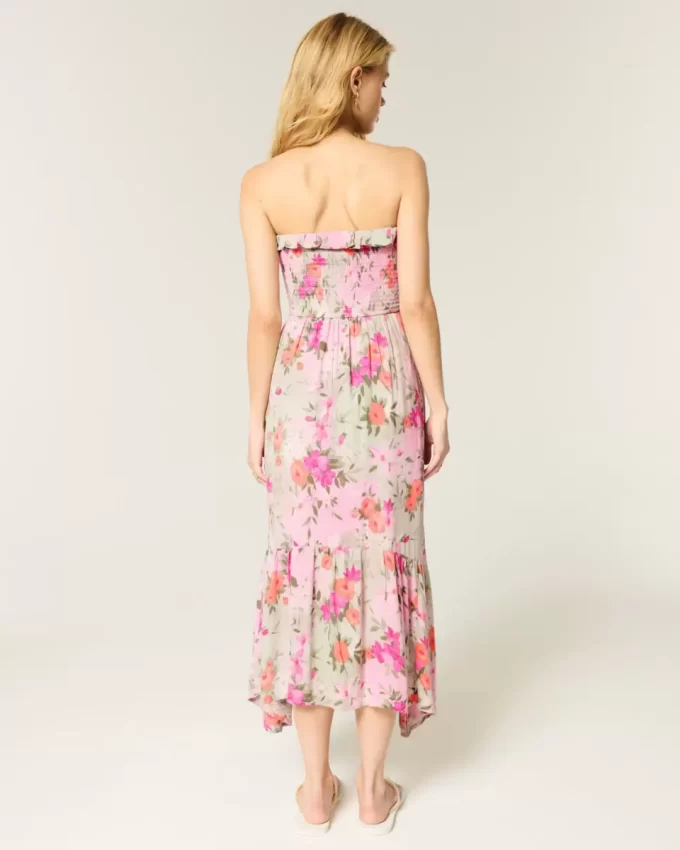 Στράπλες Smocked Maxi Φόρεμα Στράπλες Smocked Maxi Φόρεμα