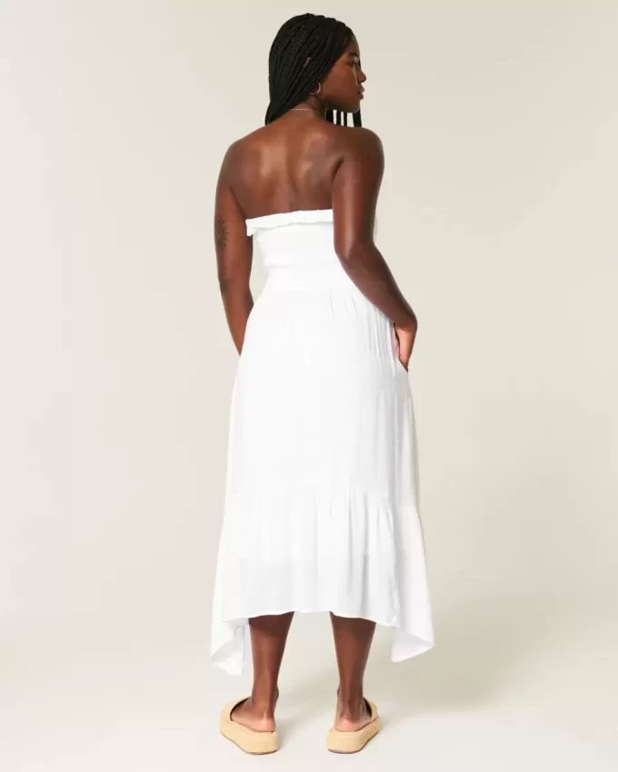 Στράπλες Smocked Maxi Φόρεμα Στράπλες Smocked Maxi Φόρεμα