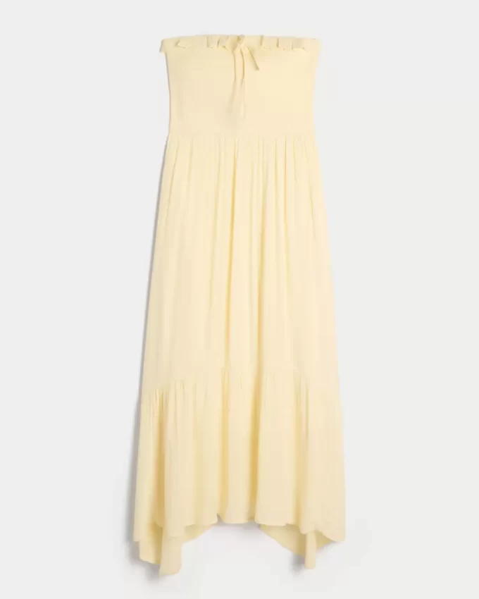 Στράπλες Smocked Maxi Φόρεμα Στράπλες Smocked Maxi Φόρεμα