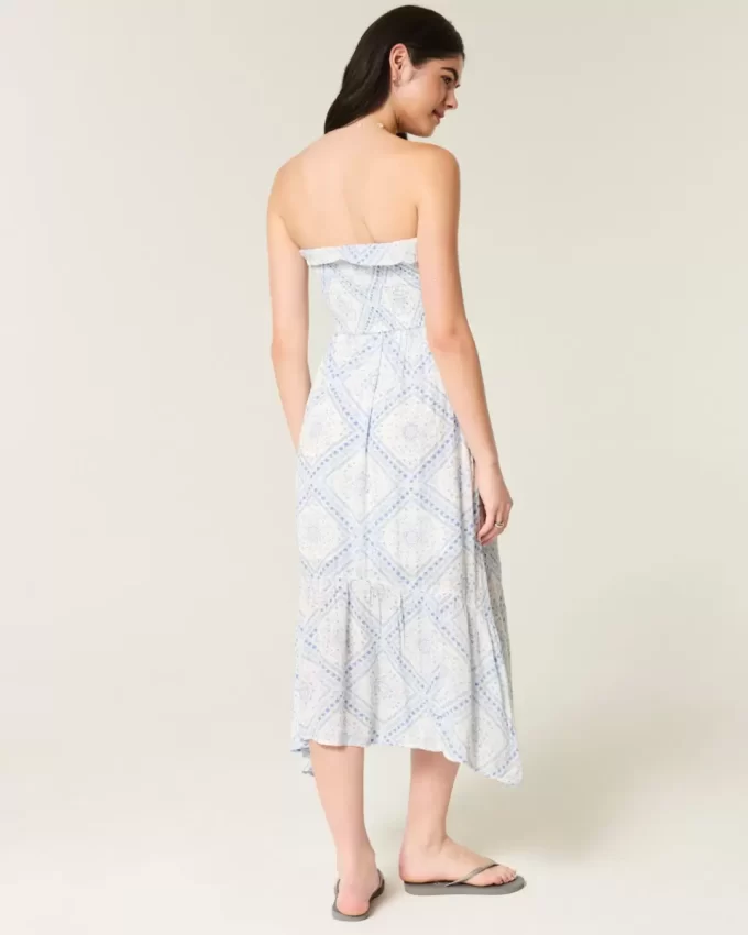 Στράπλες Smocked Maxi Φόρεμα Στράπλες Smocked Maxi Φόρεμα