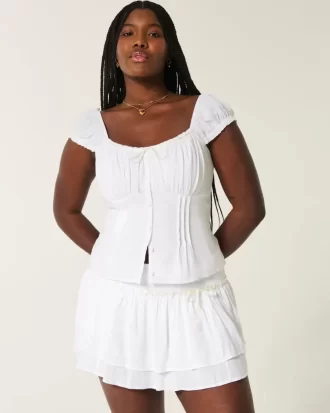 Smocked Tiered Mini Skort
