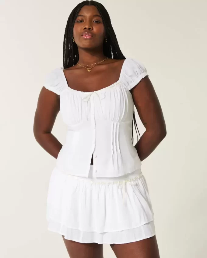 Smocked Tiered Mini Skort Smocked Tiered Mini Skort