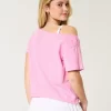 Εύκολο γραφικό μπλουζάκι Snoopy Off-the-Shoulder Εύκολο γραφικό μπλουζάκι Snoopy Off-the-Shoulder