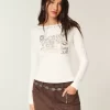 Μπλουζάκι με καρφιά SoHo Graphic Slash-Neck Μπλουζάκι με καρφιά SoHo Graphic Slash-Neck