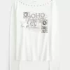 Μπλουζάκι με καρφιά SoHo Graphic Slash-Neck Μπλουζάκι με καρφιά SoHo Graphic Slash-Neck
