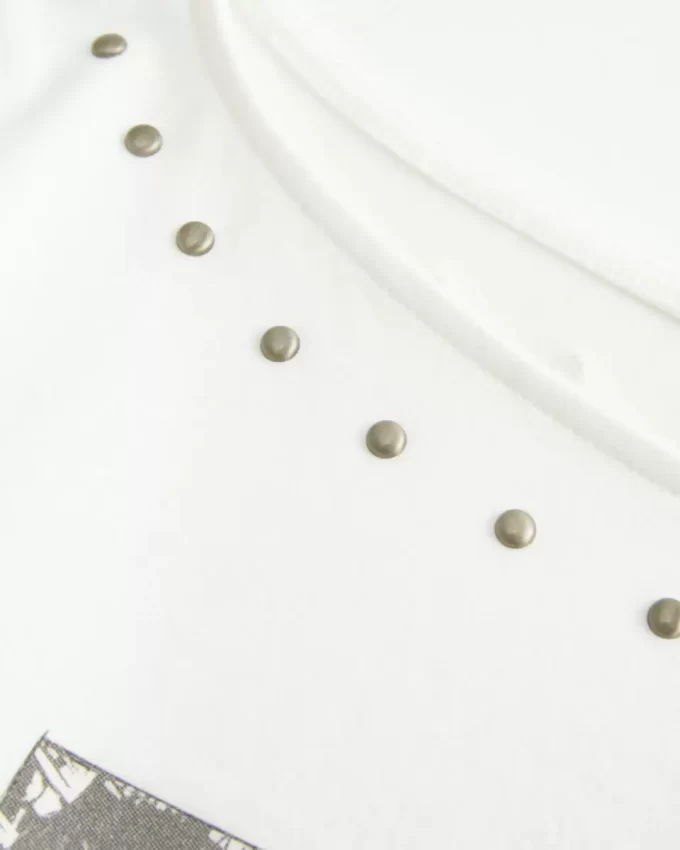 Μπλουζάκι με καρφιά SoHo Graphic Slash-Neck Μπλουζάκι με καρφιά SoHo Graphic Slash-Neck