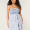 Μίνι φόρεμα Strapless Mix σε στυλ κροσέ Μίνι φόρεμα Strapless Mix σε στυλ κροσέ