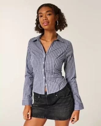 Πουκάμισο Stretch Poplin Button-Through