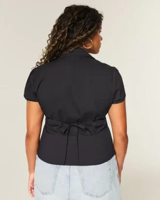 Πουκάμισο με κοντό μανίκι Stretch Poplin Button-Through