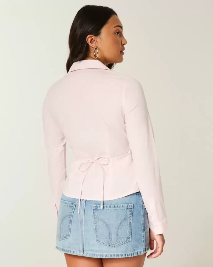 Πουκάμισο Stretch Poplin Button-Through
