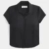 Πουκάμισο με κοντό μανίκι Stretch Poplin Button-Through Πουκάμισο με κοντό μανίκι Stretch Poplin Button-Through