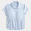 Πουκάμισο με κοντό μανίκι Stretch Poplin Button-Through Πουκάμισο με κοντό μανίκι Stretch Poplin Button-Through