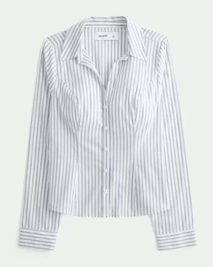 Πουκάμισο Stretch Poplin Button-Through