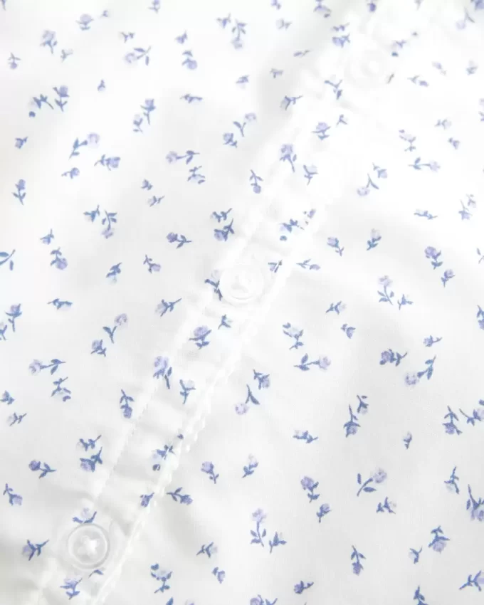 Πουκάμισο με κοντό μανίκι Stretch Poplin Button-Through Πουκάμισο με κοντό μανίκι Stretch Poplin Button-Through