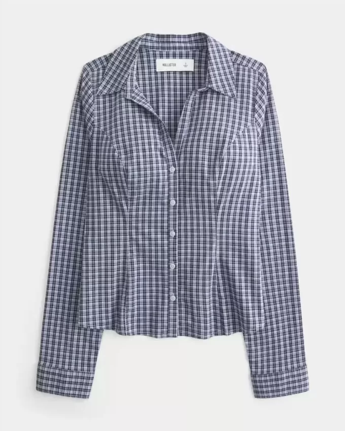 Πουκάμισο Stretch Poplin Button-Through
