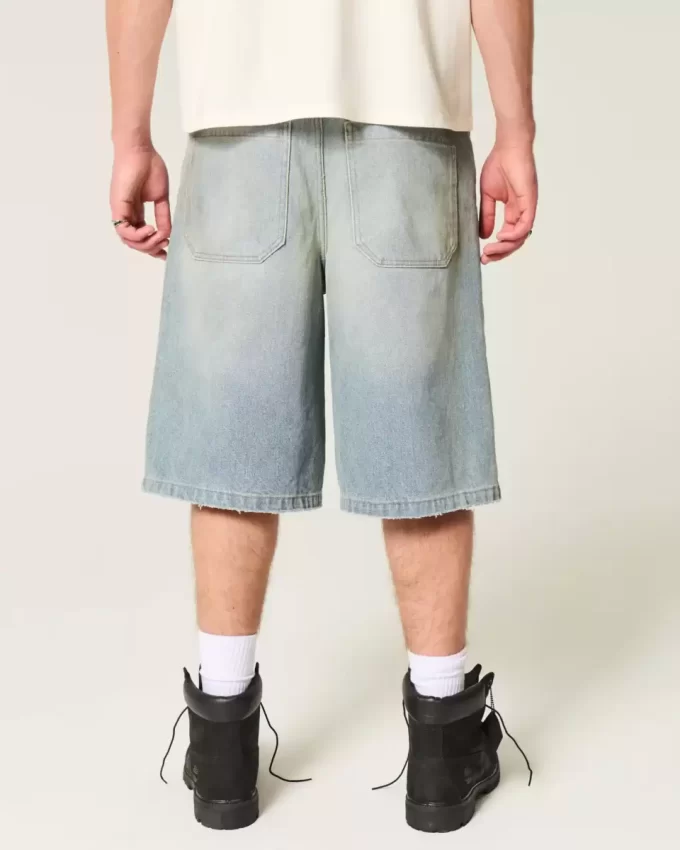 Τζιν σορτς με λίπος μεσαίου πλυσίματος Super Baggy Τζιν σορτς με λίπος μεσαίου πλυσίματος Super Baggy