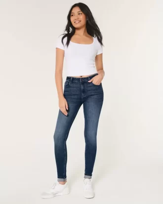 Υψηλό ψηλό μεσαίο τζιν Super Skinny