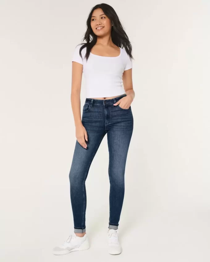 Υψηλό ψηλό μεσαίο τζιν Super Skinny Υψηλό ψηλό μεσαίο τζιν Super Skinny