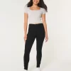 Καμπυλωτό ψηλό μαύρο τζιν Super Skinny Καμπυλωτό ψηλό μαύρο τζιν Super Skinny