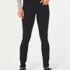 Μαύρο τζιν Super Skinny με χαμηλό ύψος