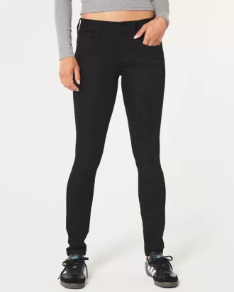Μαύρο τζιν Super Skinny με χαμηλό ύψος