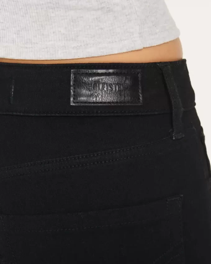 Καμπυλωτό ψηλό μαύρο τζιν Super Skinny Καμπυλωτό ψηλό μαύρο τζιν Super Skinny