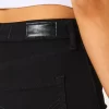 Ψηλοκάβαλο σκισμένο μαύρο Super Skinny τζιν