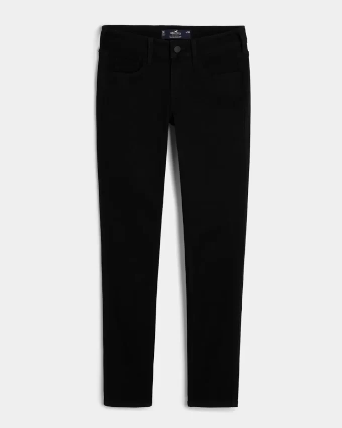 Μαύρο τζιν Super Skinny με χαμηλό ύψος