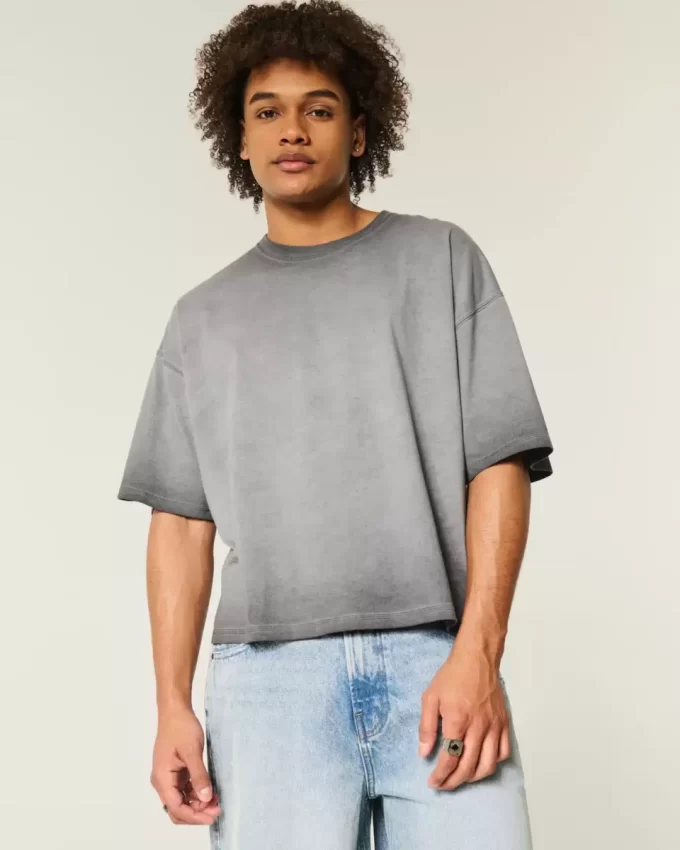 T-Shirt Washed Baggy Crop Crew T-Shirt Washed Baggy Crop Crew