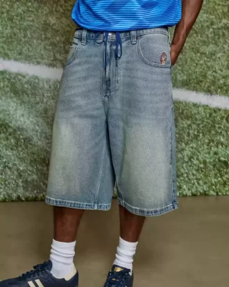 Τζιν σορτς Taz Graphic Medium Wash Super baggy