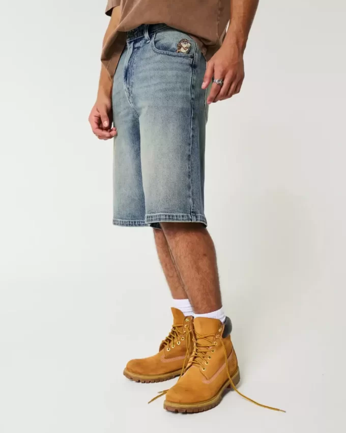 Τζιν σορτς Taz Graphic Medium Wash Super baggy Τζιν σορτς Taz Graphic Medium Wash Super baggy