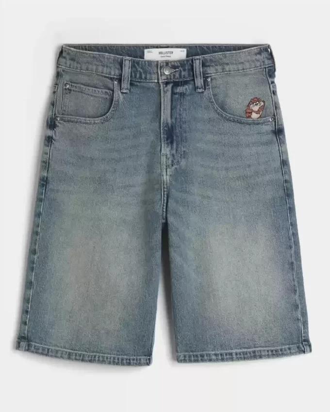 Τζιν σορτς Taz Graphic Medium Wash Super baggy Τζιν σορτς Taz Graphic Medium Wash Super baggy
