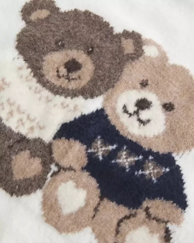 Πουλόβερ μεγάλου μεγέθους Teddy Bear Graphic Crew Πουλόβερ μεγάλου μεγέθους Teddy Bear Graphic Crew