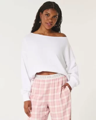 Εύκολη φούτερ Terry Off-the-Shoulder